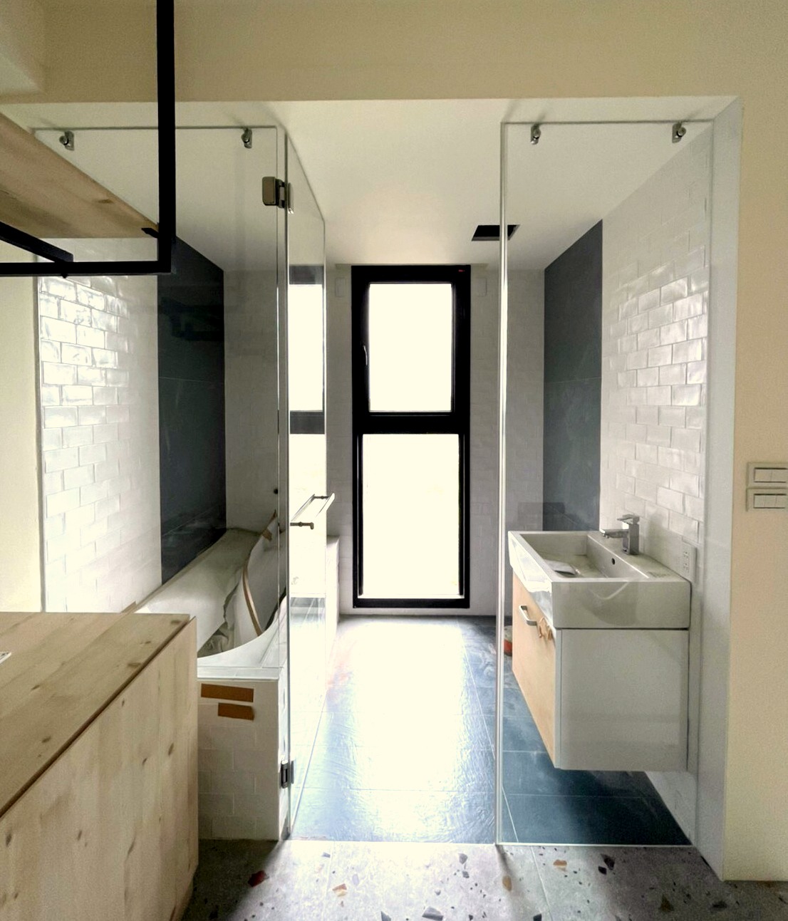 shower glass door